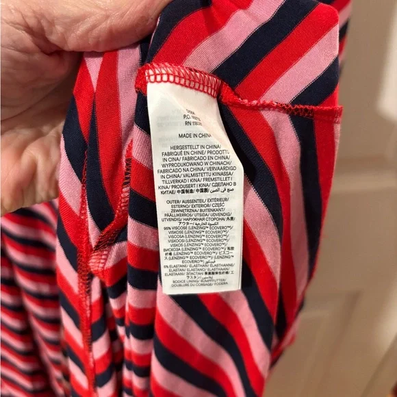 Boden Kristen Stripe A-Line V-Neck Midi Dress - Picture 10 of 16